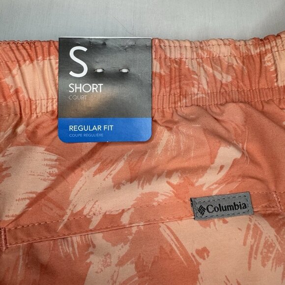 NWT Columbia Walnut River Printed Shorts Womens Small Orange 5" Performance NEW - Picture 11 of 12